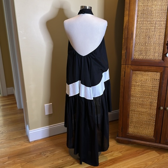 Stelios Koudounaris Black White High Low Ruffle Dress SzSmall - Picture 4 of 9